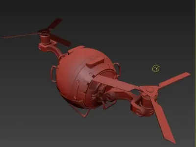  Futuristic Cargo Drone realistic 3d model vray 3D model