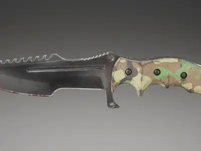Tactical Combat Knife V4 Low-poly 3D model