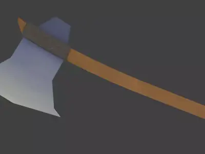 Simple Axe with Basic Texture Low-poly 3D model