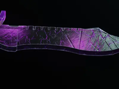 Bowie Knife CSGO Skin Free low-poly 3D model
