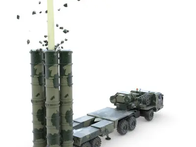 Antey collection military missile 3D model