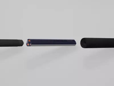 Weapon Suppressors Bundle 3 Modular Game-Ready Assets Low-poly 3D model