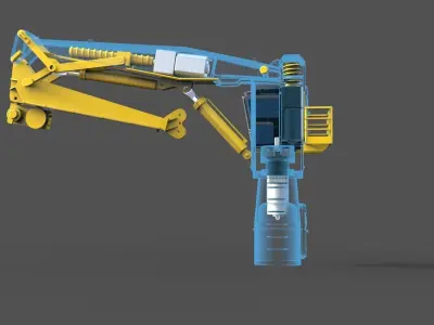 Crane for working deck 3D print model