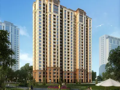 3Dmax fashion city commercial square building 73 3D model