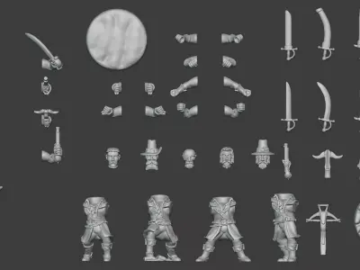 Witch Hunters Set 1 3D print model