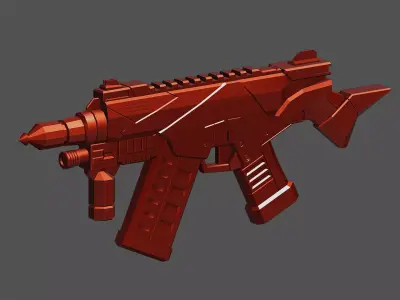Wasp SMG Game Ready 3D Model Low-poly 3D model