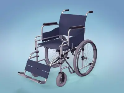 Classic Wheelchair - Wheel Chair 3D model