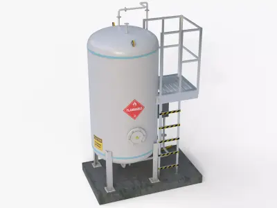 Chemical storage cylinder 3D model
