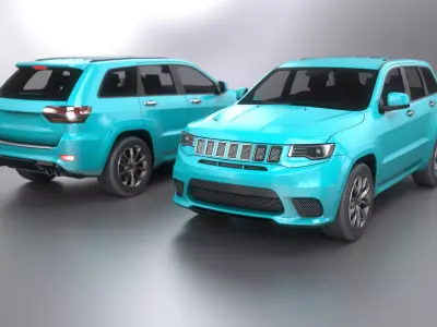Modern American Luxury SUV - Grand Offroad - 4 LODs - Unity UE Low-poly 3D model