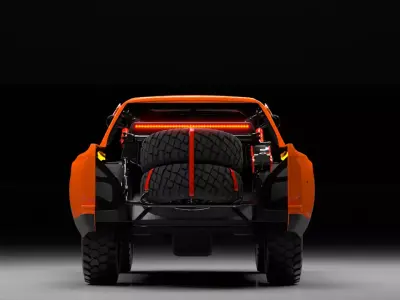  OffRoad Rally Pickup Truckl HighPoly Desert Racer 3D model