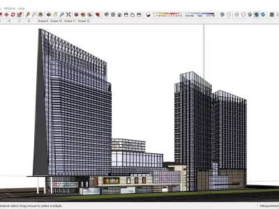 Sketchup Commercial Complex 115 3D model