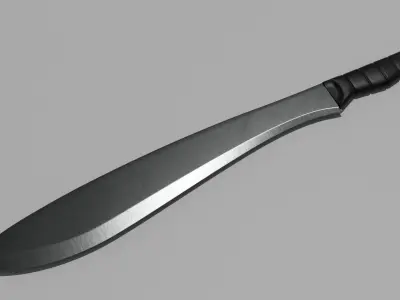 Machete Kukri Free low-poly 3D model