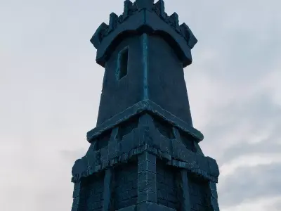 Medieval Castle Structure - Tower B 3D model