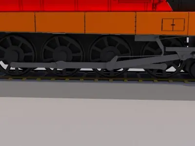 Daylight Steam Locomotive Train 3D model