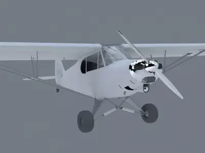Piper PA-18 Super Cub 3D model