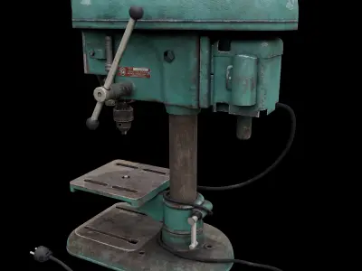 Drill Machine Low-poly 3D model purchase