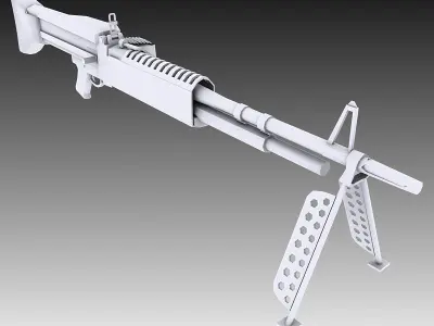 M60 Machine Gun 3D model shop