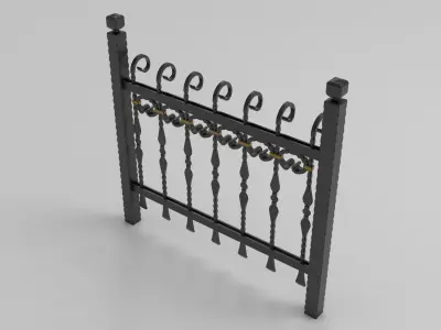 Metal Fence Ferforje 3D print model