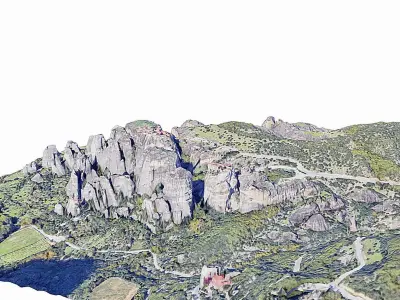 The Meteora - rock - mountain Low-poly 3D model