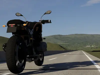 Motorrad von Bayern High Poly Model motorcycle  Free 3D model