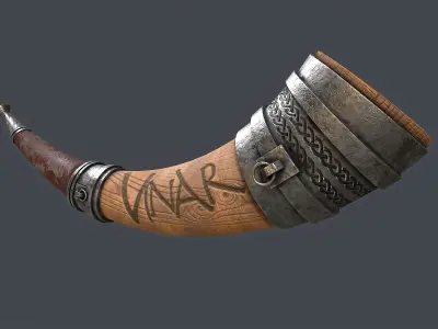 viking trumpet 3D model