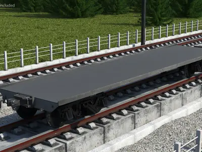 Cargo Wagon Platform 3D model