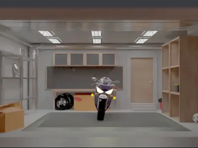 Kawasaki ZX-6R 2003-2004 Low-poly 3D model