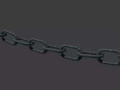 Chain Generator with Geometry Nodes in Blender  Low-poly 3D model