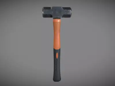 Sledge Hammer Low-poly 3D model purchase