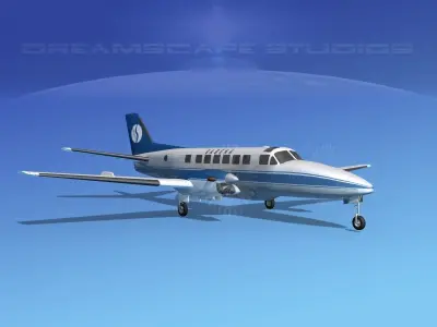 Beechcraft B99 Sabena 3D model