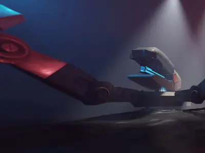 project spider robot Low-poly 3D model