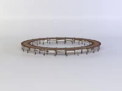 War circle Low-poly 3D model