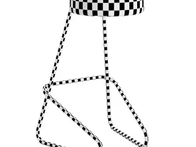 Big Cork Seated Bar Stool Tecta 3D model