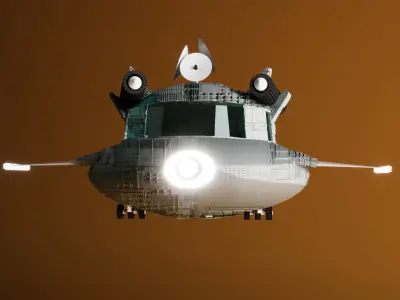 R-Space Spaceship  Low-poly 3D model