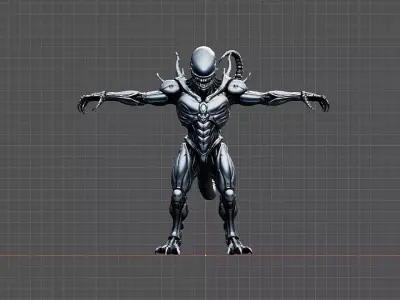 Xenomorph - 3D High quality model Low-poly 3D model
