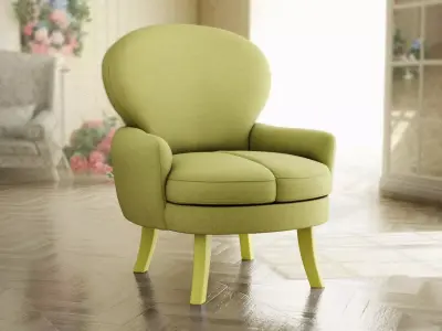 Furniture Accent Chairs Bohemian 021 Low-poly 3D model
