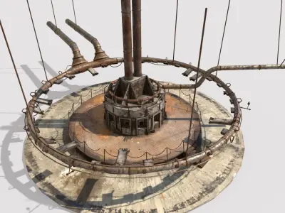 Abandoned Factory Hall 3D model