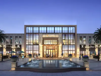 3Dmax fashion city commercial square building 191 3D model