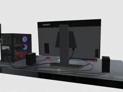 Programmer desktop 3d PC Free 3D model