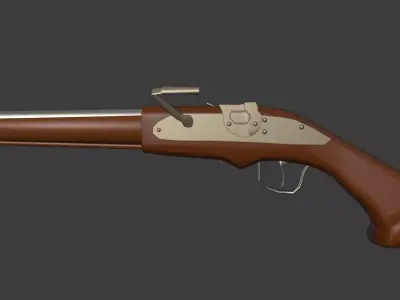 MatchLock Pistol Free 3D model
