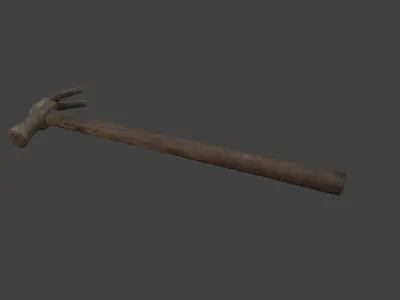 Hammer Low-poly 3D model 9