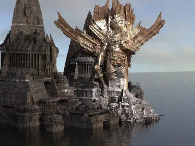 Hyborian Arch Wizards Towers Kit bash 3D model