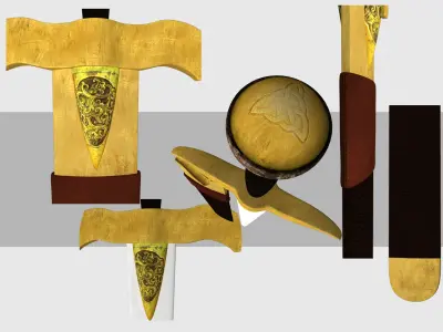 Kingdom Sword Low-poly 3D model