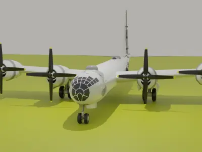 B 29 Superfortress Low Poly Low-poly 3D model