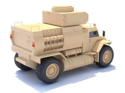 Military truck  Low-poly 3D model