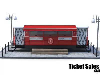 Ticket Sales Point Galata Kulesi istanbul 3D model