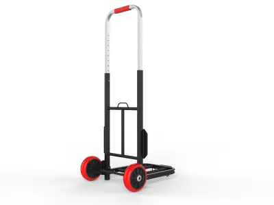 Cart Storage Red 3D model
