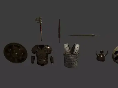 Sherden Soldier Pack  Bronze Age Warrior Assets 3D model