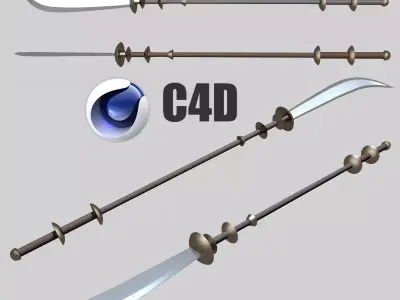 Guardsman Spear Low-poly 3D model