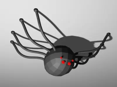 Simple Spider Free low-poly 3D model
